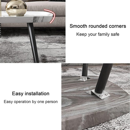 Elegant 2 Sets of Rectangular Nested Tables Creative Wooden Coffee Table