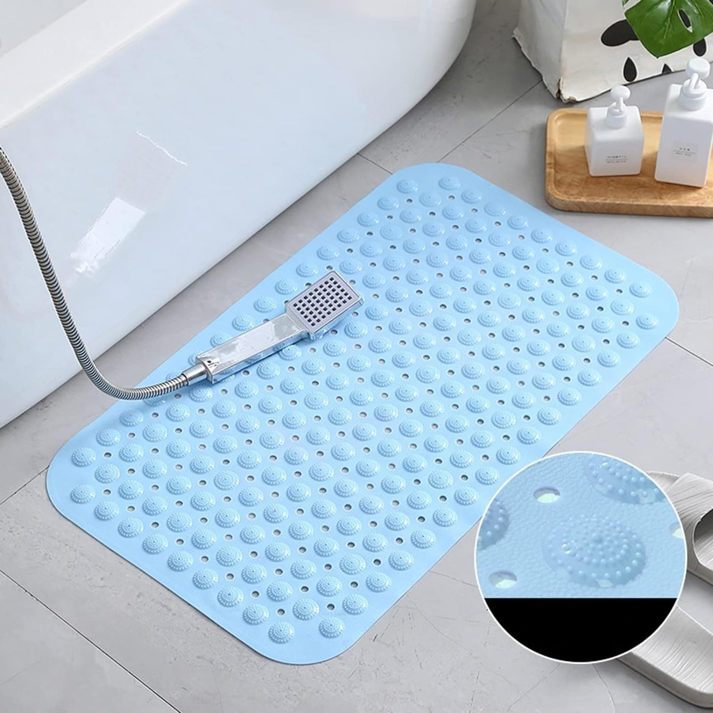 Shower Bathroom Mat Non Slip,Machine Washable, Extra Long Bathtub Mats