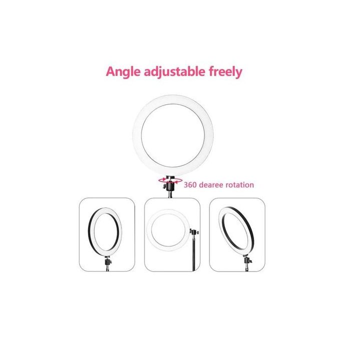 10 Inch LED Ring Light with Phone Holder – Adjustable Selfie Light for Makeup, TikTok & Live Streaming