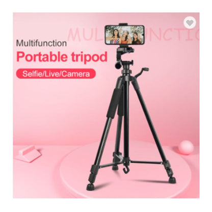 168 CM Adjustable Photography Tripod Stand for Camera & Phone – 360° Rotation, Live Streaming & Selfie Support