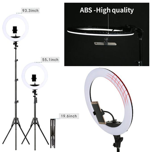 21-Inch 60W LED Ring Light with 7ft Adjustable Tripod Stand + Remote
