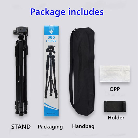 168 CM Adjustable Tripod Stand for Phone & Camera – 360° Photography & Live Streaming Stand
