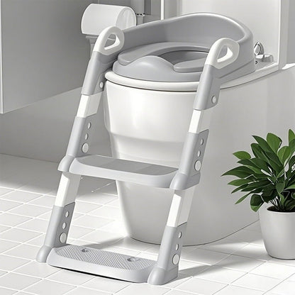 Kids Toilet Training Seat with Ladder Adjustable Toddler Potty Chair for Toilet Training