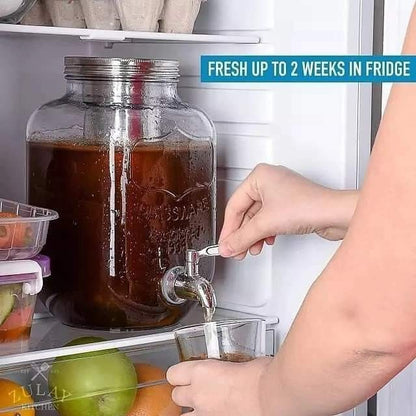 Glass Juice Dispenser with Stand & Tap  5L & 8L