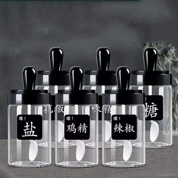 3pcs Spice Cannisters with Scooping spoons