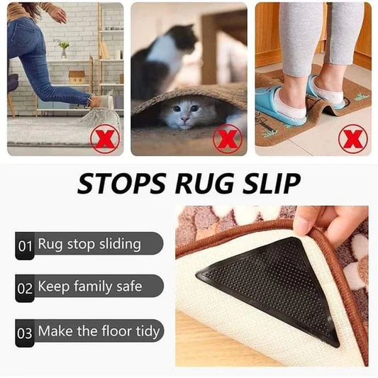 4pcs Antiskid Washable Carpet Grippers