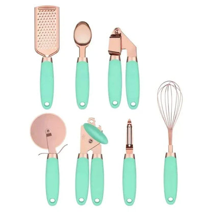 7pcs Rose Gold Kitchen accessories set
