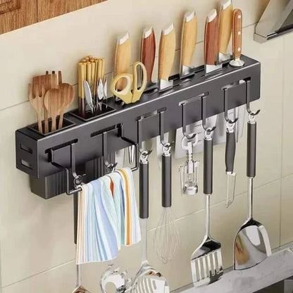 Wall mounted punch free home organization