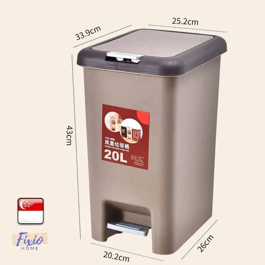 20Litres -2in 1 Pedal/Push Bin