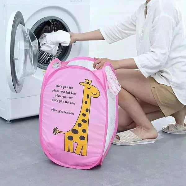 Foldable kids clothes laundry basket