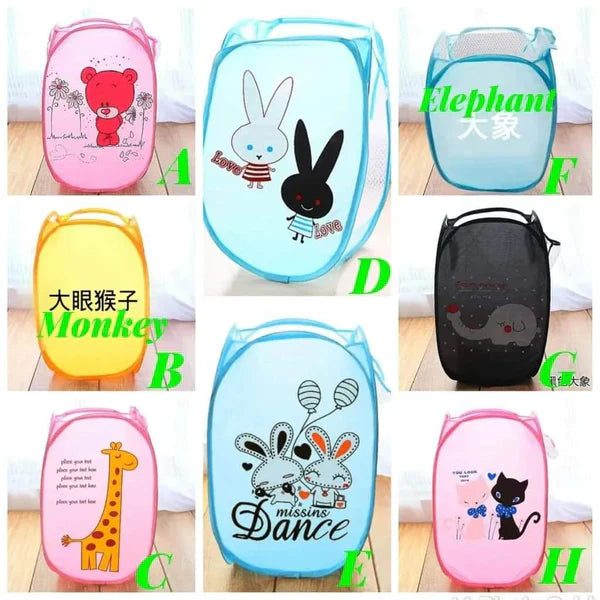 Foldable kids clothes laundry basket