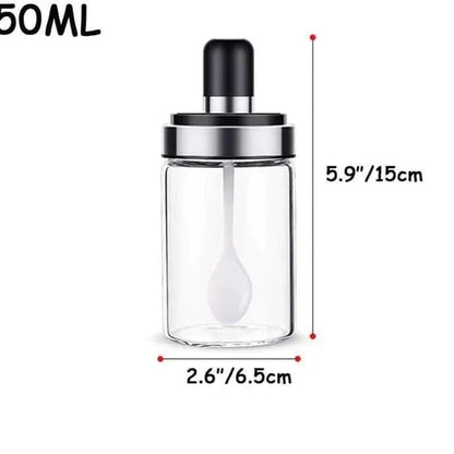 3pcs seasoning glass jars