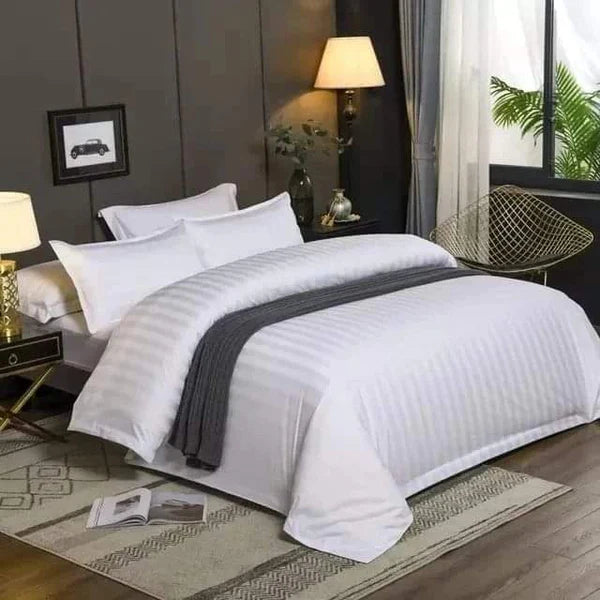 White striped Duvet Cover