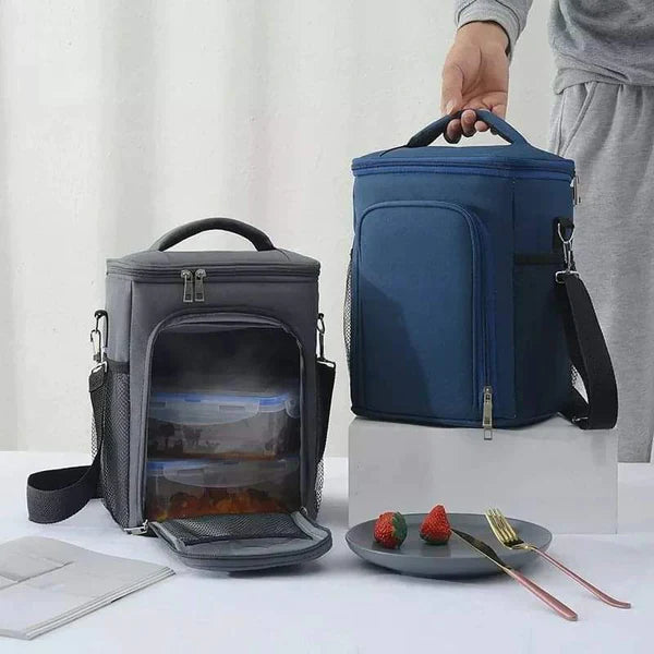 Premium 2 compartment insulated lunch bag large capacity