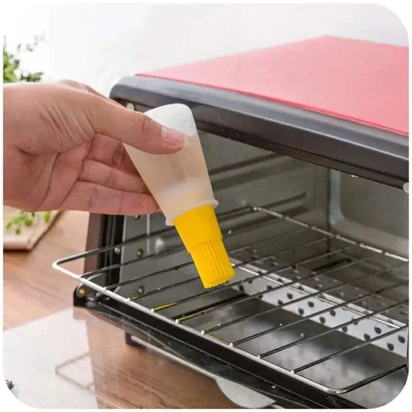 Silicon oil bottle with attached Silicon brush 3pcs