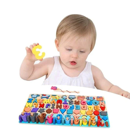 7 in1 wooden kids Alphabet Montessori board