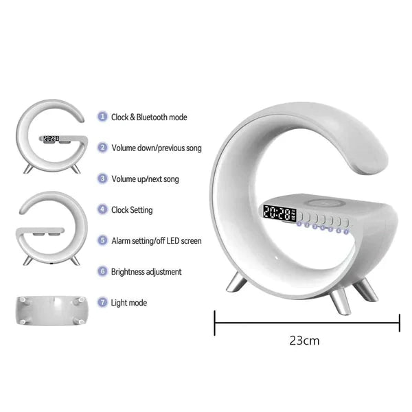 3in 1 Rainbow Light/Wireless Charger)Speaker