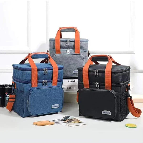 Double Compartment Insulated Lunch bag