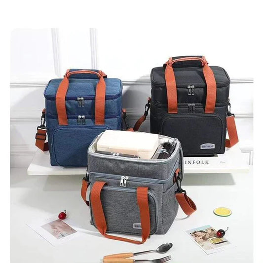 Double Compartment Insulated Lunch bag