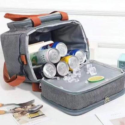 Double Compartment Insulated Lunch bag