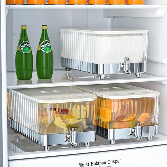Glass Beverage Dispenser with Clamp Lid