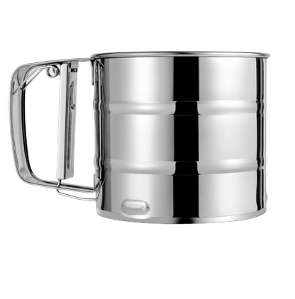 Handheld stainless steel flour sieve