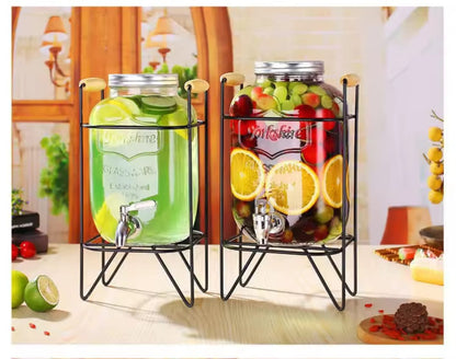 Glass Juice Dispenser with Stand & Tap  5L & 8L