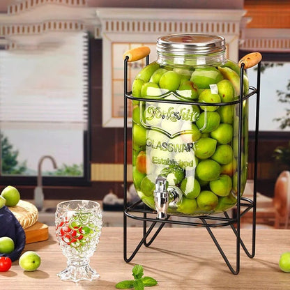 Glass Juice Dispenser with Stand & Tap  5L & 8L