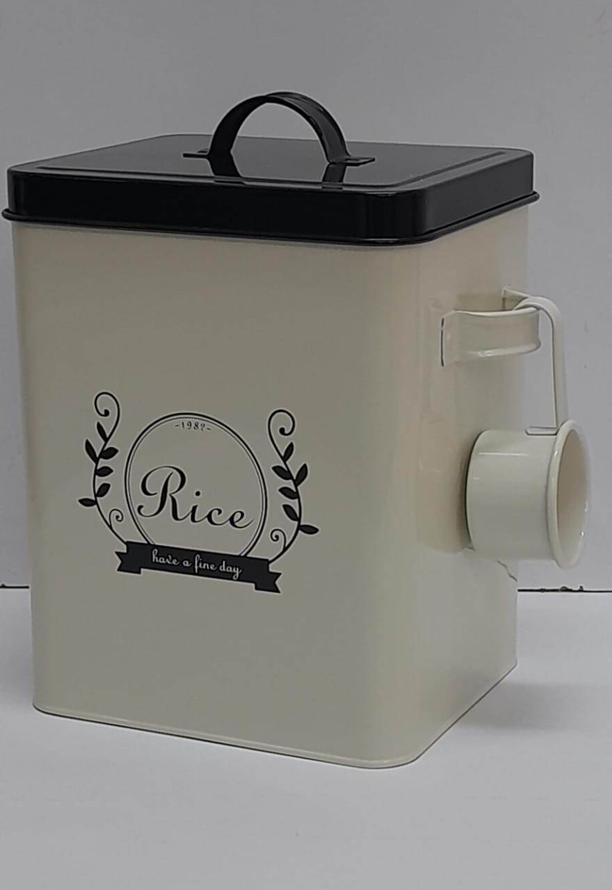 SQUARE metallic storage box.... laundry detergent//powder//food freshness