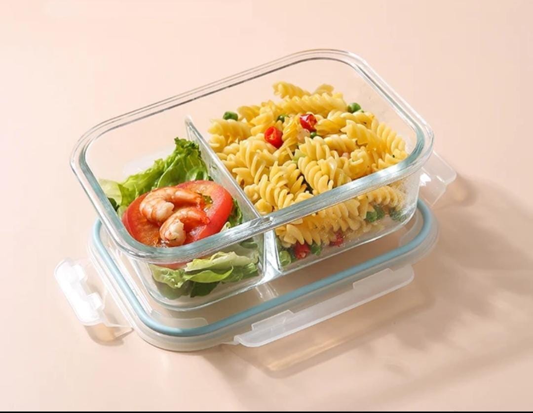 High borosilicate Glass food containers 
1050ml