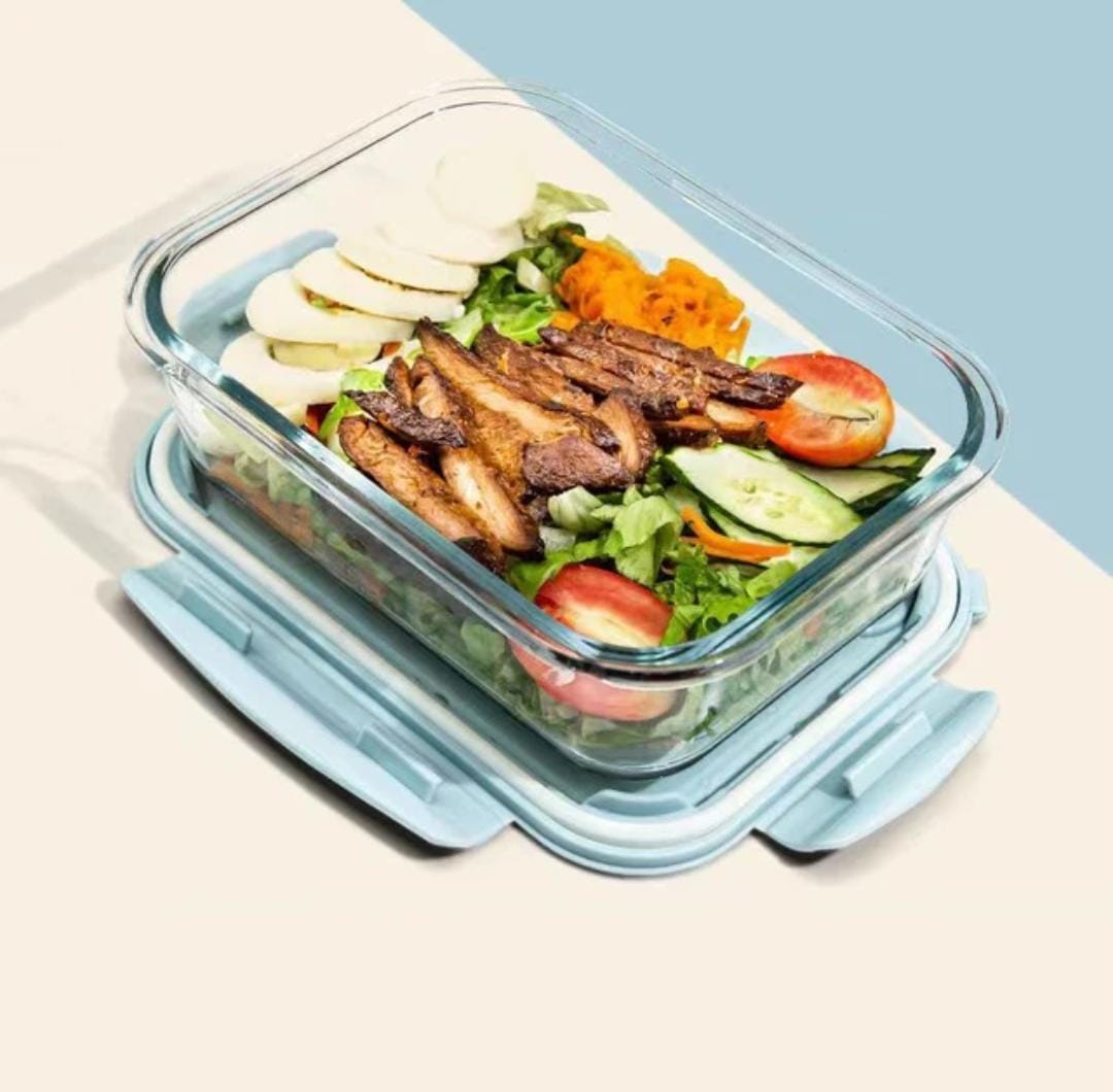High borosilicate Glass food containers 
1050ml