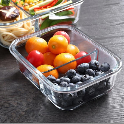 High borosilicate Glass food containers 
1050ml