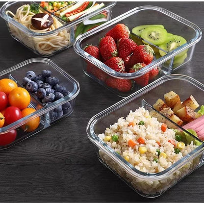 High borosilicate Glass food containers 
1050ml