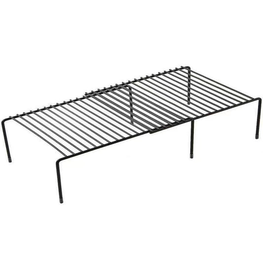 Expandable metallic shelf raiser