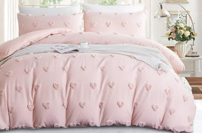 Marble and tufted duvet cover