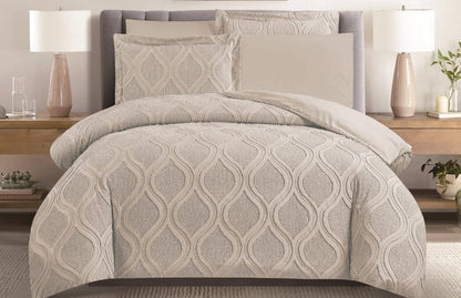 Marble and tufted duvet cover