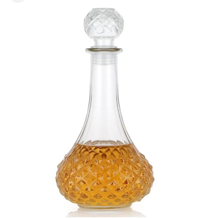 1L Thick glass whisky bottle  with air tight Tot cork