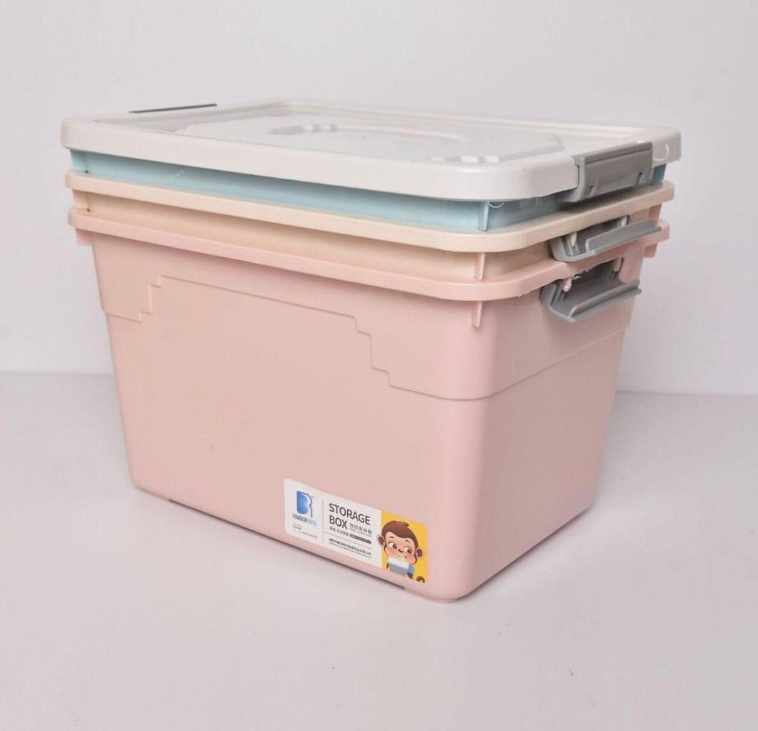 80 Litres Storage Box with Wheels – Large Capacity Foldable Plastic Organizer – Durable, Stackable & Dustproof Bin for Home, Office, Moving & Seasonal Storage
