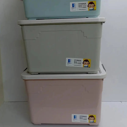 80 Litres Storage Box with Wheels – Large Capacity Foldable Plastic Organizer – Durable, Stackable & Dustproof Bin for Home, Office, Moving & Seasonal Storage