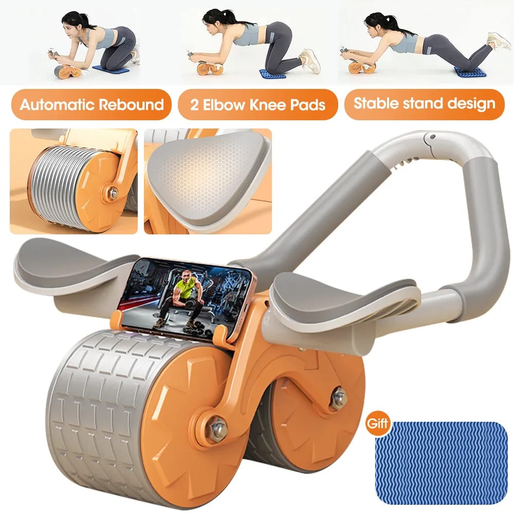 2 elbow pad automatic rebound healthy abdominal wheel