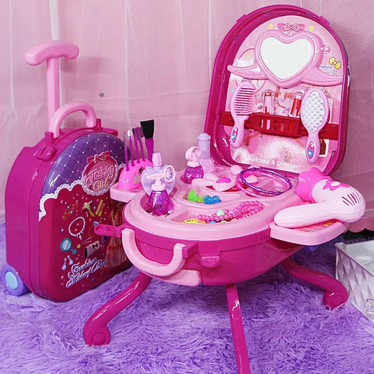 *3 in 1 Children makeup suitcase set playset