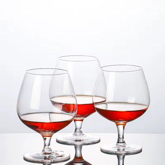 Classic Brandy Gl Set of 6, 360 ML, Non-Lead Crystal Clear, Ideal for White or Red Wine Cognac Glass