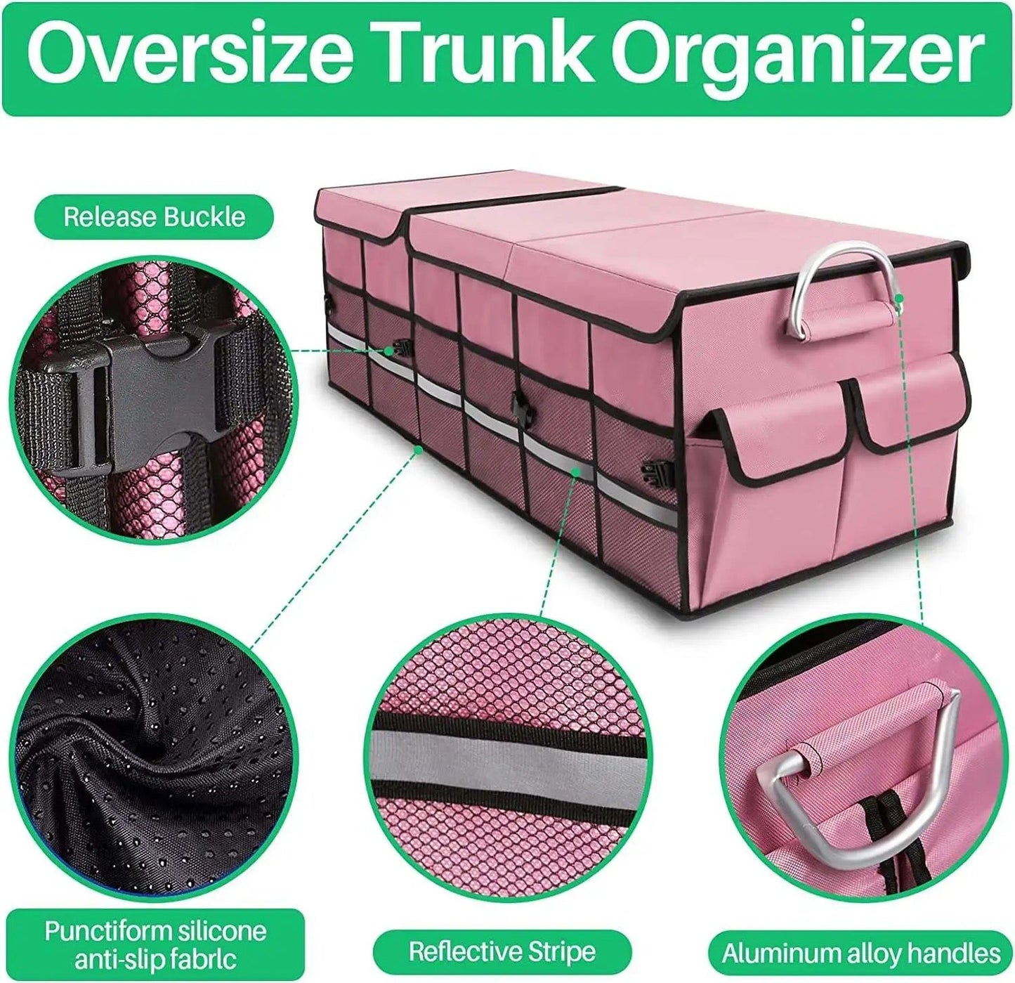 Premium Foldable Car Trunk Boot Organizer Large Multi-Compartment Storage Bin for Groceries, Tools, Baby Gear & Travel Waterproof, Durable SUV Boot Organizer | Buy in Kenya
