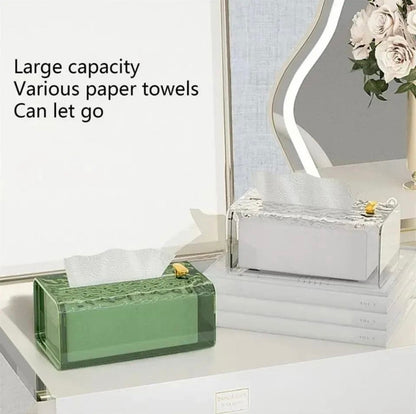 Luxury Tissue Serviette Box Wall-Mounted Acrylic Transparent Tissue Box