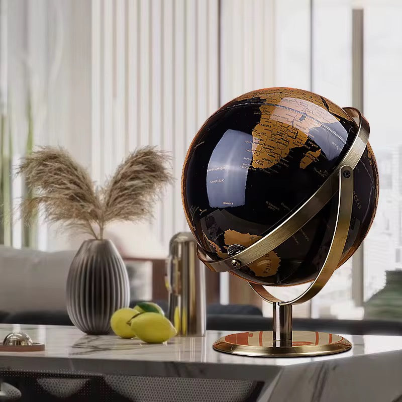 Globe Retro World Globe Modern Learning World Map Globe Study Desk Decor Globe