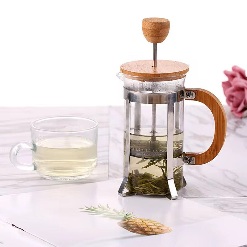 1000ml French press with heat-resistant borosilicate glass & stainless steel filter