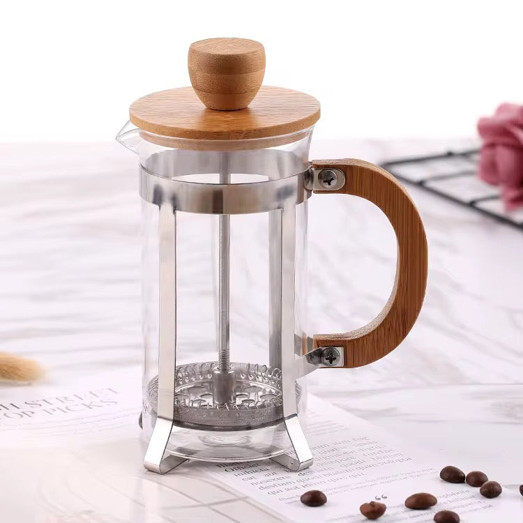 1000ml French press with heat-resistant borosilicate glass & stainless steel filter