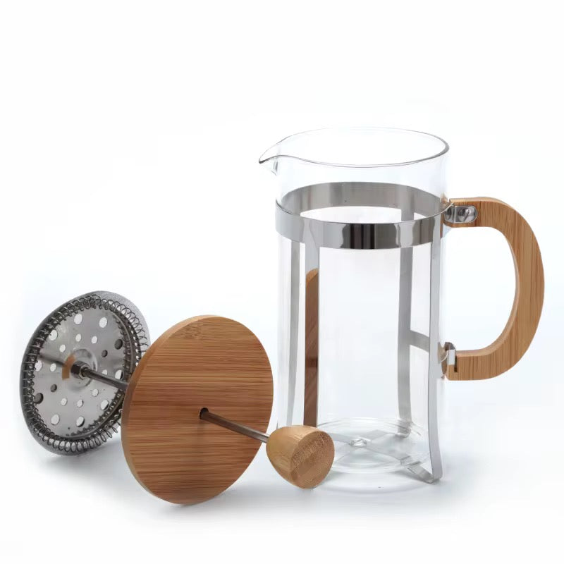 1000ml French press with heat-resistant borosilicate glass & stainless steel filter