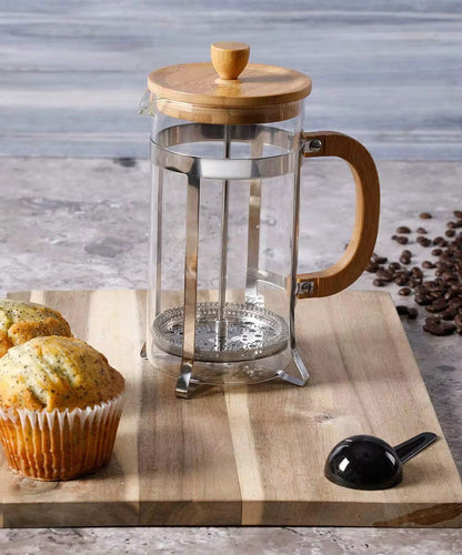 1000ml French press with heat-resistant borosilicate glass & stainless steel filter