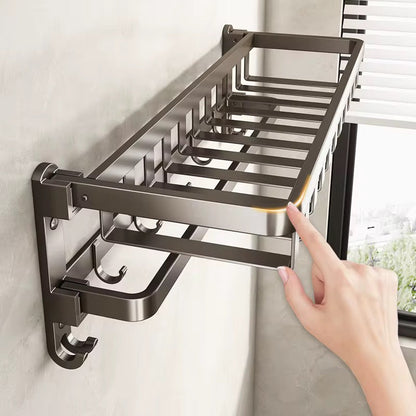 Multifunctional  Aluminum Bath Towel Shelf Storage Rack Set Bathroom Storage Rack